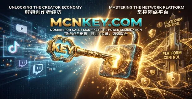 掌握网红经济的终极武器：行业极品域名 mcnkey.com 独家出售
